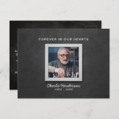 Für immer in unserem Herzen Foto Beerdigung Danke Postkarte (Vorne/Hinten)