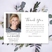 Für immer in unserem Herzen Foto Beerdigung Dankeskarte