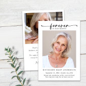 Für immer in unserem Herzen Foto Beerdigung Dankeskarte