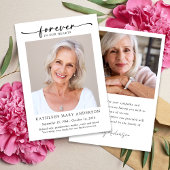 Für immer in unserem Herzen Foto Beerdigung Dankeskarte