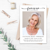 Für immer in unserem Herzen Foto Beerdigung Dankeskarte