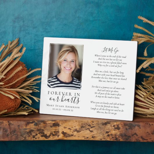 Für immer in unserem Herzen Foto Beerdigung Gebet Fotoplatte (Seite)