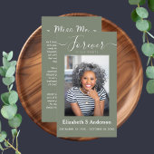 Für immer in unserem Herzen Foto Beerdigung Gebet Visitenkarte