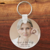 Für immer in unserem Herzen Foto Beerdigung Schlüs Schlüsselanhänger (Rückseite)