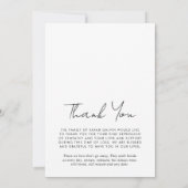 Für immer in unserem Herzen Foto Beerdigungsdenkma Dankeskarte (Rückseite)