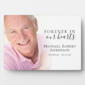 Für immer in unserem Herzen Foto Beerdigungsdenkma Fotoplatte (Vorderseite)