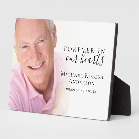 Für immer in unserem Herzen Foto Beerdigungsdenkma Fotoplatte (Seite)