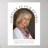 Für immer in unserem Herzen Foto Beerdigungsdenkma Poster (Vorne)