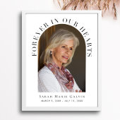 Für immer in unserem Herzen Foto Beerdigungsdenkma Poster