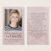 Für immer in unserem Herzen Foto Beerdigungskarte (Vorne & Hinten)