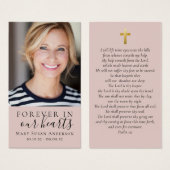 Für immer in unserem Herzen Foto Beerdigungskarte (Vorne & Hinten)