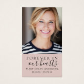 Für immer in unserem Herzen Foto Beerdigungskarte (Vorderseite)