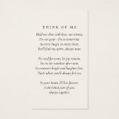 Für immer in unserem Herzen Foto Beerdigungskarte (Rückseite)