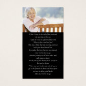 Für immer in unserem Herzen Foto Beerdigungskarte (Rückseite)