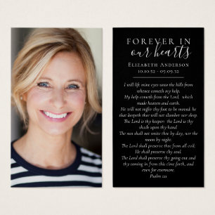 Für immer in unserem Herzen Foto Beerdigungskarte