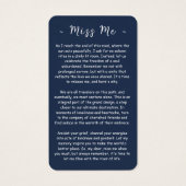 Für immer in unserem Herzen Foto Beerdigungskarte (Rückseite)