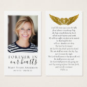 Für immer in unserem Herzen Foto Beerdigungskarte (Vorne & Hinten)