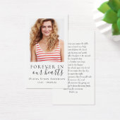 Für immer in unserem Herzen Foto Beerdigungskarte (Schreibtisch)