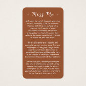 Für immer in unserem Herzen Foto Beerdigungskarte (Rückseite)