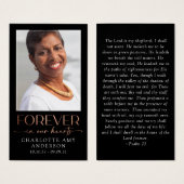 Für immer in unserem Herzen Foto Beerdigungskarte (Vorne & Hinten)