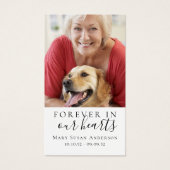 Für immer in unserem Herzen Foto Beerdigungskarte (Vorderseite)