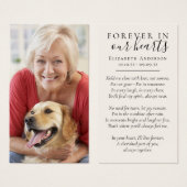 Für immer in unserem Herzen Foto Beerdigungskarte (Vorne & Hinten)