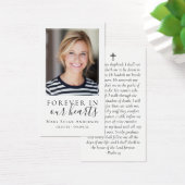 Für immer in unserem Herzen Foto Beerdigungskarte (Schreibtisch)