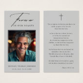 Für immer in unserem Herzen Foto Beerdigungskarte (Vorne & Hinten)