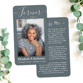 Für immer in unserem Herzen Foto Beerdigungskarte