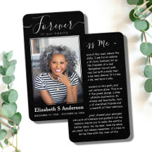 Für immer in unserem Herzen Foto Beerdigungskarte