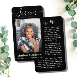 Für immer in unserem Herzen Foto Beerdigungskarte