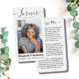 Für immer in unserem Herzen Foto Beerdigungskarte