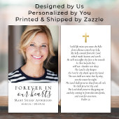 Für immer in unserem Herzen Foto Beerdigungskarte