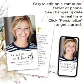 Für immer in unserem Herzen Foto Beerdigungskarte