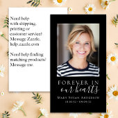 Für immer in unserem Herzen Foto Beerdigungskarte