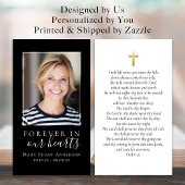 Für immer in unserem Herzen Foto Beerdigungskarte