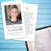 Für immer in unserem Herzen Foto Beerdigungskarte