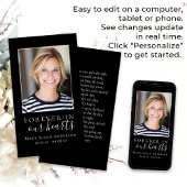 Für immer in unserem Herzen Foto Beerdigungskarte