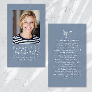 Für immer in unserem Herzen Foto Beerdigungskarte