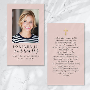 Für immer in unserem Herzen Foto Beerdigungskarte