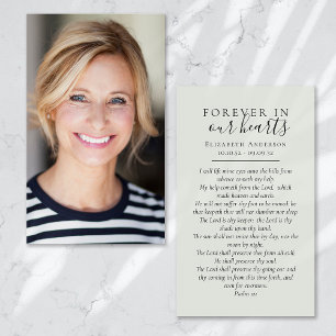 Für immer in unserem Herzen Foto Beerdigungskarte