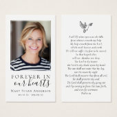 Für immer in unserem Herzen Foto Beerdigungskarte (Vorne & Hinten)