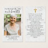 Für immer in unserem Herzen Foto Beerdigungskarte (Vorne & Hinten)