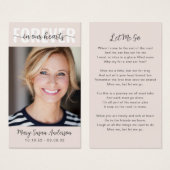 Für immer in unserem Herzen Foto Beerdigungskarte (Vorne & Hinten)