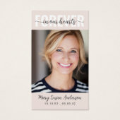 Für immer in unserem Herzen Foto Beerdigungskarte (Vorderseite)