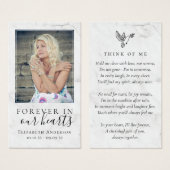 Für immer in unserem Herzen Foto Beerdigungskarte (Vorne & Hinten)