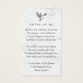 Für immer in unserem Herzen Foto Beerdigungskarte (Rückseite)