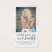 Für immer in unserem Herzen Foto Beerdigungskarte (Vorderseite)