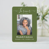 Für immer in unserem Herzen Foto Beerdigungskarte Begleitkarte (Stehend Vorderseite)