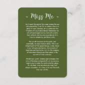 Für immer in unserem Herzen Foto Beerdigungskarte Begleitkarte (Rückseite)